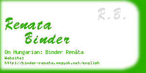 renata binder business card